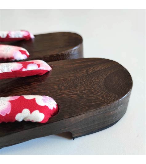 Geta Sandals Sakura In Red 25cm