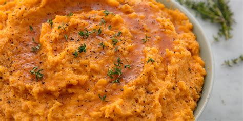 Sweet potatoes are so creamy that they don't need a lot of liquid. Easy Mashed Sweet Potatoes Recipe - How to Make Savory ...