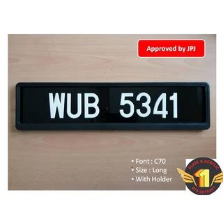 2 letters, 2 numbers and then 3 letters. Car number plate ( JPJ approved) standard for all types of ...
