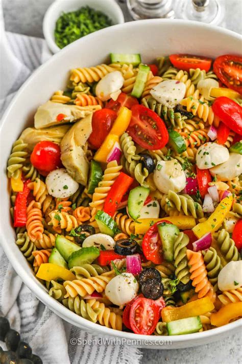 Easy Pasta Salad Recipe Spend With Pennies