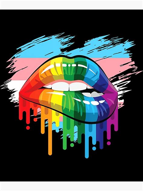 Lips Sexy Heart Lgbt Flag Rainbow Lgbt Pride Gay Lesbian Poster For Sale By Oareeruem Redbubble