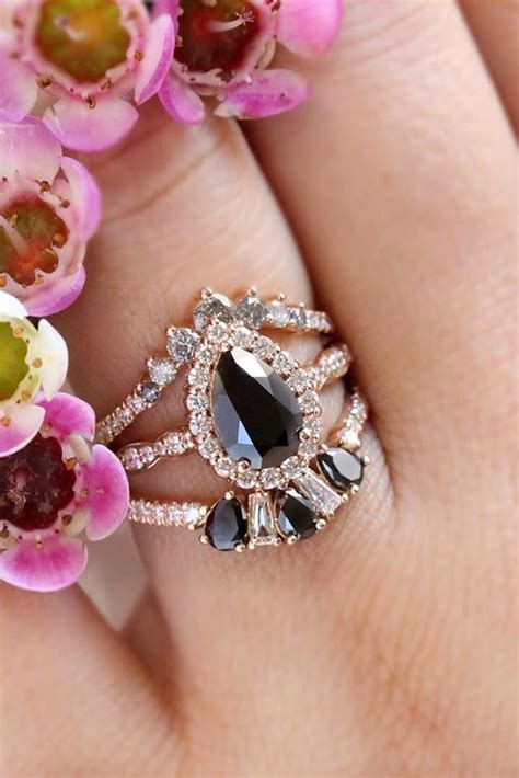 24 Unique Black Diamond Engagement Rings Oh So Perfect Proposal