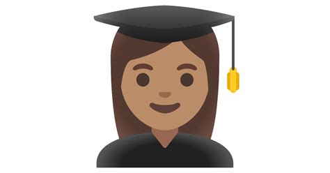 👩🏽‍🎓 Studentin Mittlere Hautfarbe Emoji