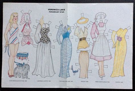 Vintage Veronica Lake Paramount Star Paper Doll Uncut1988 Mag Ebay