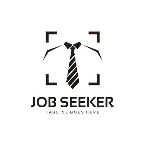 Premium Vector Job Seeker Vacancy Logo Design With A Tie Vector