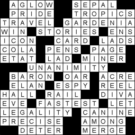 Solution For Crossword Puzzle Of June 13 2022