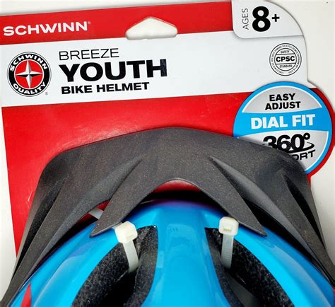Schwinn Breeze Youth Bike Helmet 360 Degree Comfort Ages 8 Dial Fit