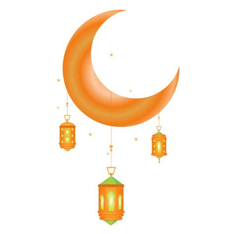Happy Muharran Greeting With Golden Crescent Moon And Lantern