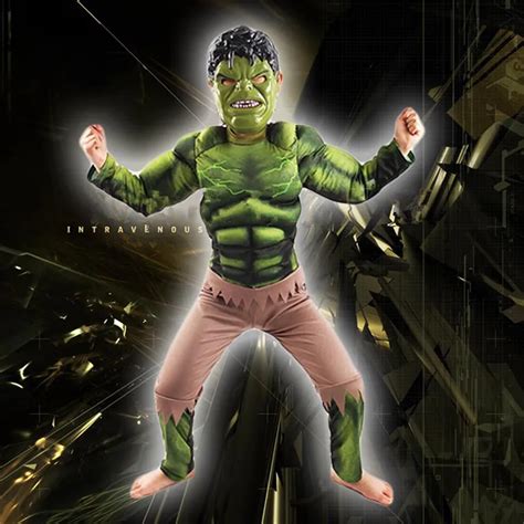 2018 The Avengers Hulk Costume For Boys Cosplay Halloween Costume For