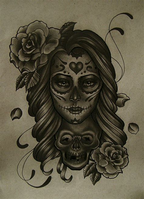 Sugar Skull With Images Skull Girl Tattoo Leg Tattoos Girl Tattoos