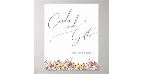 Colorful Wildflower Cards And Ts Sign Zazzle