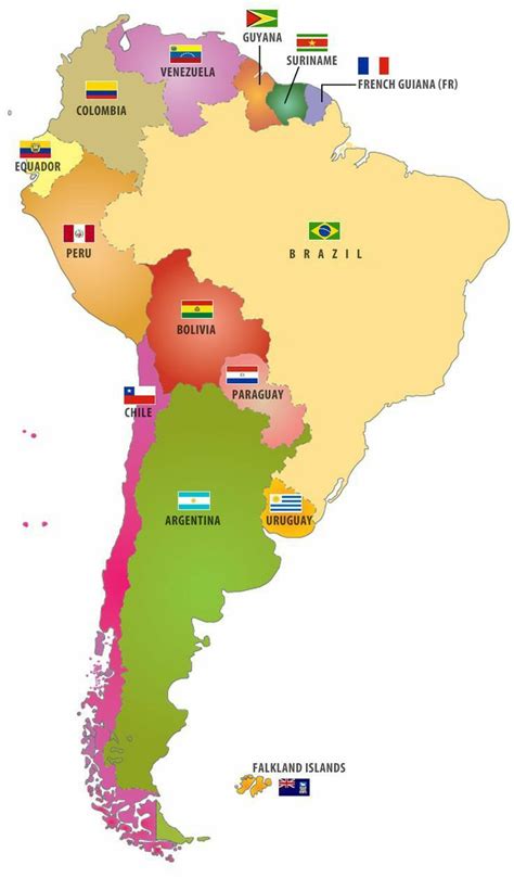 Mapa Da América Do Sul South America Map South American Maps