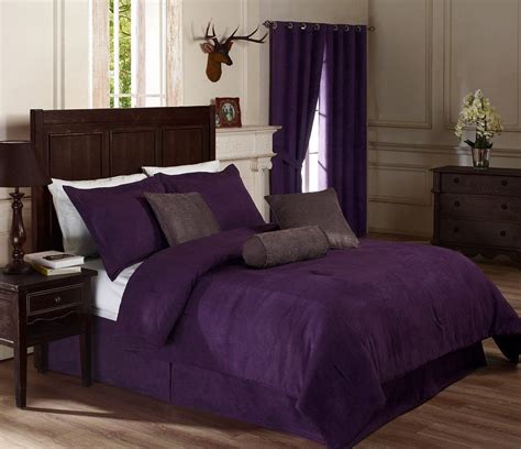 Purple Full Size Bedding Set 3pcs Printed Marble Bedding Set White