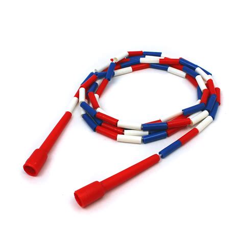 Jump Rope With Plastic Beaded Segmentation 10 Foot Pack Of 6