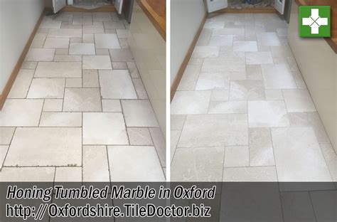 Tumbled Marble Floor Honed And Sealed In Oxford Oxfordshire Tile Doctor