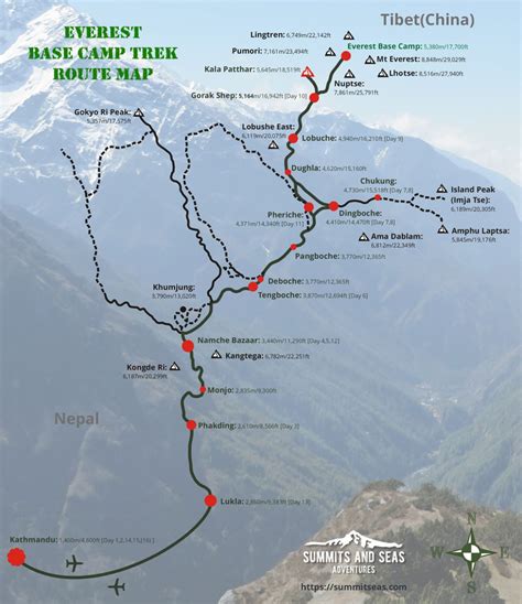 Everest Base Camp Trek Route Map Summits And Seas Adventures