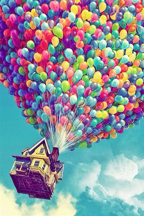 Disney Up~rainbow Balloons~iphone Backround Disney Tapete Up Pixar