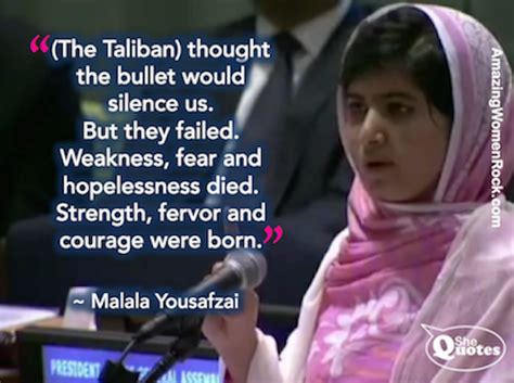 Malala yousafzai, born in 1997, is a pakistani activist known for fighting for education rights for girls under the taliban regime. SheQuotes | #‎SheQuotes‬ Malala on courage #Quotes # ...