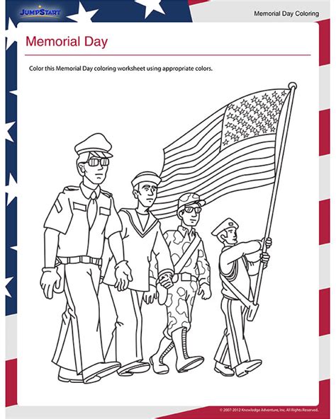 Check out our collection of printable memorial day worksheets for kids. Memorial Day - Printable Coloring Worksheet for ...