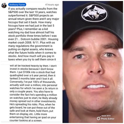 Anthony Farrer investment strategy 😂😂😂 : r/timepiecegentleman_la
