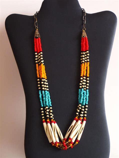 Native American Necklace Native American Jewelry Beaded Necklace
