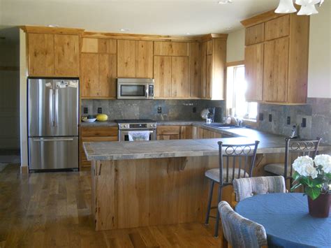 We did not find results for: Kitchen Bar With Unstained Hickory Cabinets Wooden ...