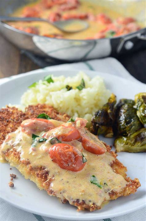 In a small sauce pan, heat heavy cream on medium heat. Parmesan Crusted Tilapia with Tomato Basil Cream Sauce Recipe