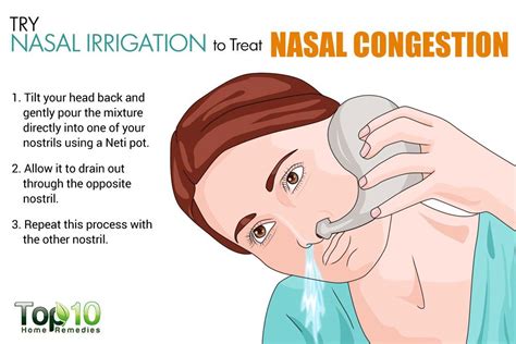 try nasal irrigation to treat nasal congestion remedy for sinus congestion home remedies for