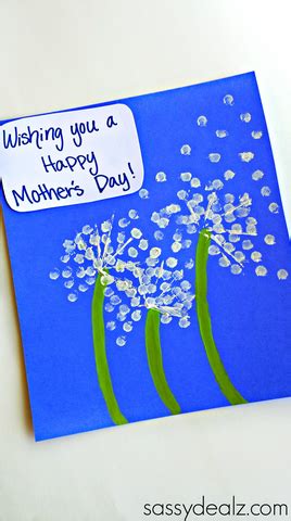 Browse all american greetings printable mother's day cards to personalize and make any mom's day. Q-Tip Dandelion Mother's Day Card for Kids to Make ...