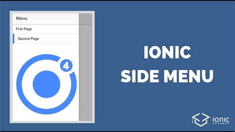 How To Add A Side Menu To Your Ionic 4 App Youtube