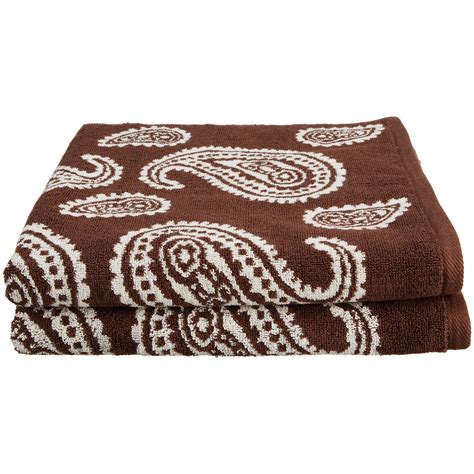 Paisley 2 Piece Bath Towel Set Premium Long Staple Cotton 4 Colors