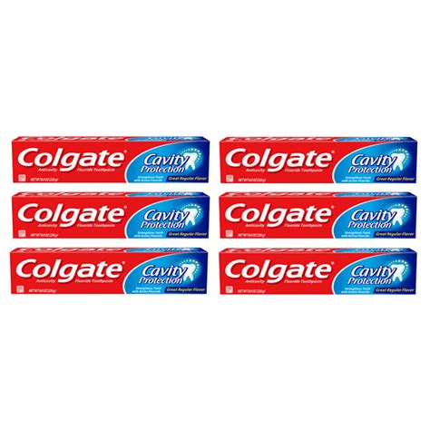 6 Pack Colgate Cavity Protection Fluoride Toothpaste 8 Oz Walmart