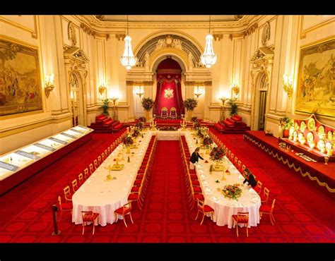 The Buckingham Palace Ballroom Set For A State Banquet Part Of The