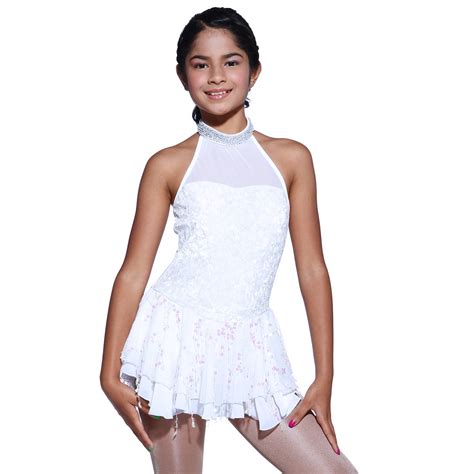 Trendy Pro Snow White Figure Skating Dress Xamas
