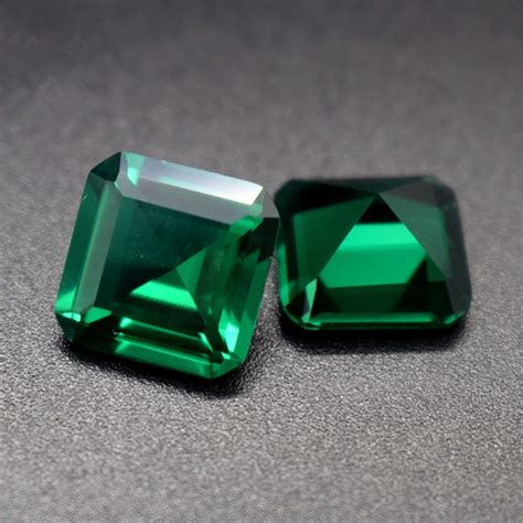 Emerald Square Faceted Gemstone Emerald Cut Rich Green Emerald Etsy