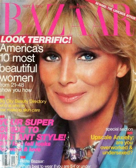 Linda Evans On The Cover Of Harpers Bazaar Magazine September 1984