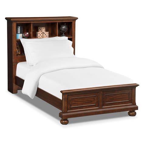 The most common bed sizes are twin, full, queen and and king. Hanover Youth Full Bookcase Bed - Cherry | Value City ...