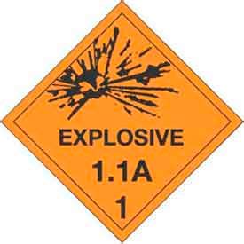 Explosive A Hazard Class Labels L X W Orange Black Roll
