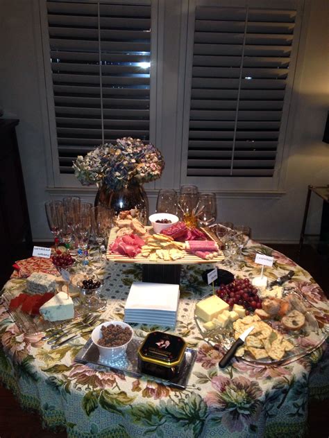 Cheese and wine table | Wine table, Table decorations, Table