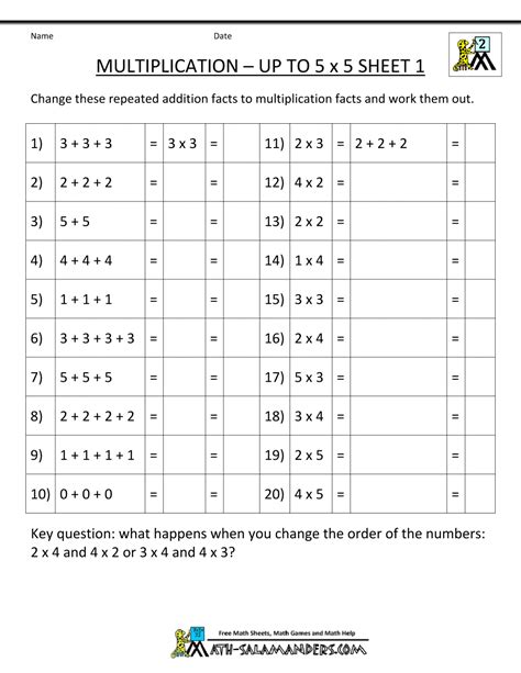 10 2nd Grade Multiplication Worksheets Worksheets Decoomo