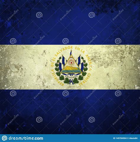 Grunge Flag Of El Salvador Stock Illustration Illustration Of