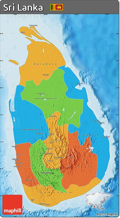 Free Political Map Of Sri Lanka
