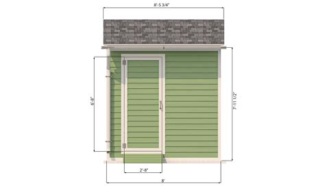 4x8 Storage Shed Front Side Preview
