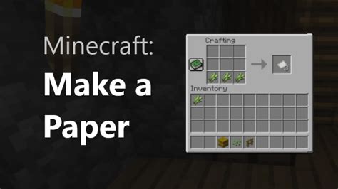How To Make Paper In Minecraft Bookshelfcrafting Table 2020