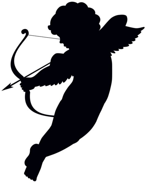 Silhouette Clip Art Silhouette Cupid Drawing