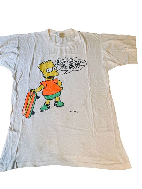 Vintage Bart Simpson T Shirt 1990 The Simpsons Size Gem