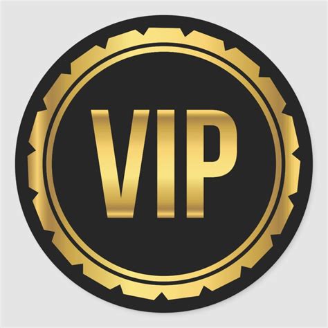 Custom Gold And Black Vip Party Pass Stickers Great To Hand Out To