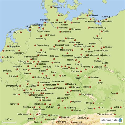 Aber welche anderen städte zählen eigentlich noch zu den größten städten in deutschland? Deutschland mit Städte von maxi76 - Landkarte für Deutschland