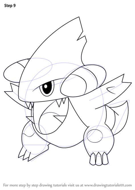 Step By Step How To Draw Gible From Pokemon