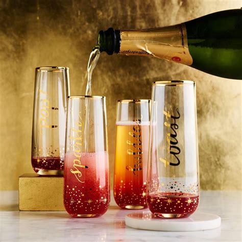 Celebration Stemless Champagne Glasses Set Of 4 Williams Sonoma Au